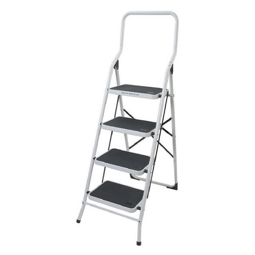 Piso Escalera Acero Con Asa De Seguridad 4 Peldaños