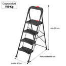 Piso Escalera Plegable 4 Peldaños Luxury Magna Plus