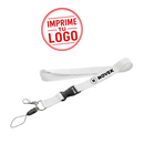 Lanyard Premium Texturado (Blanco, Impresion Un Color)