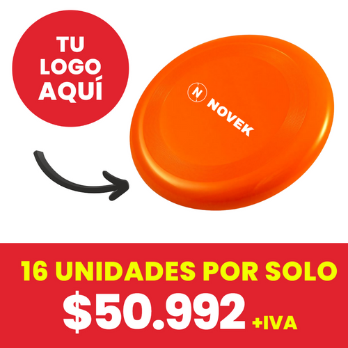 Frisbee Plastico Naranjo (Impresion full color)