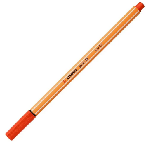 Lápiz Fibra Point 88 Rojo 0.4 Mm