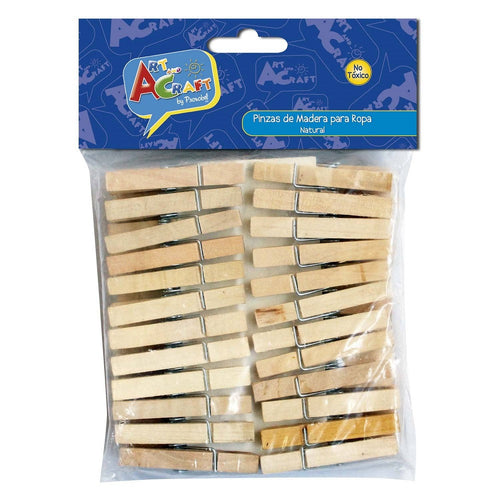 Pinzas Para Ropa Madera Natural 48 Un