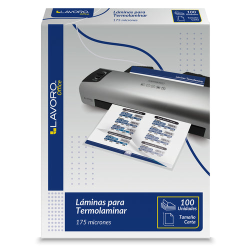 Lámina Termolaminadora 229X290 Mm Carta 100 Unidades 175 Micrones
