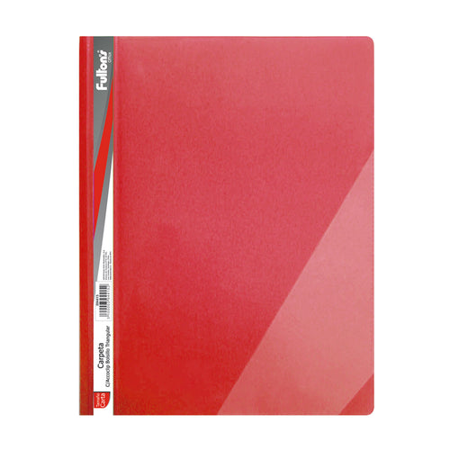 Carpeta Vinil Oficio Con Acco Y Bolsa Roja