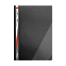 Carpeta Vinil Carta Con Accoclip Y Bolsillo Negra