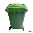 Contenedor De Basura Verde Con Ruedas 360 L Soin