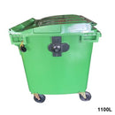 Contenedor De Basura Verde Con Ruedas 1100 L Soin