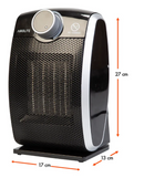Termoventilador Electrico 1800 W Curve Black Negro