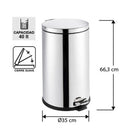 Basurero Acero Inoxidable Cierre Suave 40 L Soin
