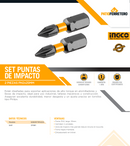 SET PUNTAS DE IMPACTO INDUSTRIAL 2 PIEZAS PH2X25MM INGCO SDBIM71PH225