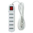 Alargador Eléctrico 5 Posiciones Blanco Con Switch Me-071W 3 Metros