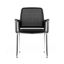 Silla Visita Modelo Yes Negra 4 Unidades