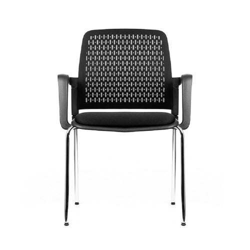Silla Visita Modelo Yes Negra 4 Unidades