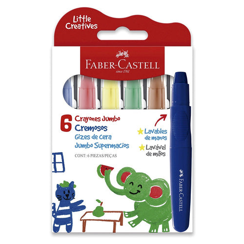CRAYONES JUMBO CREMOSOS BASICOS 6 UNIDADES