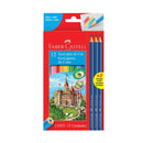 Lapices 12 Colores Hexagonal +3 Grafitos FABER CASTELL 