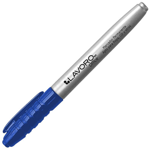 Marcador Permanente Multiuso Azul Punta Media