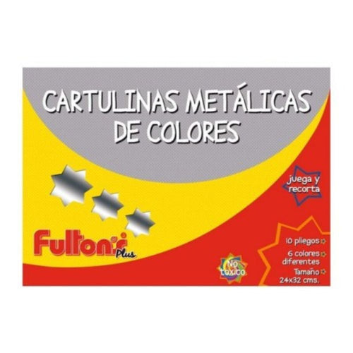 Carpeta Con Cartulina Metalizada 10 Pliegos