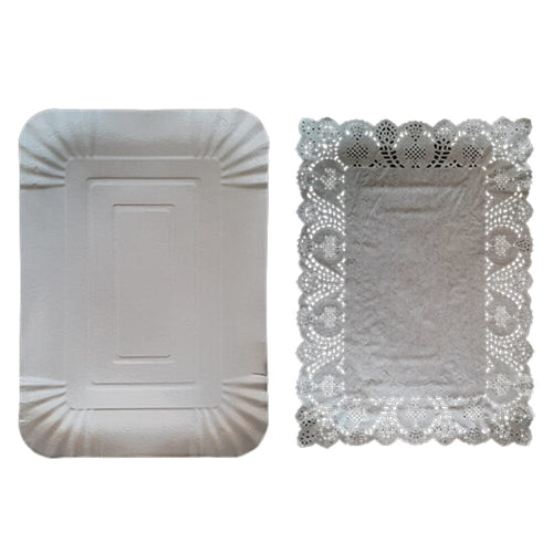 Bandeja Rectangular Blonda Blanco 25X35 1 Un FIESTAMANIA
