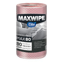 Paño Limpieza Max80 Rojo Rollo 80 Hojas