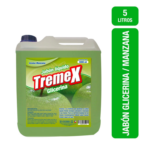 Jabón Líquido Con Glicerina Manzana 5 Lt