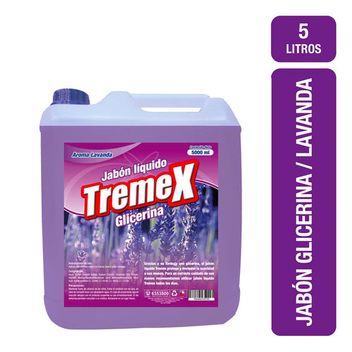 Jabón Líquido Con Glicerina Lavanda 5 Lt