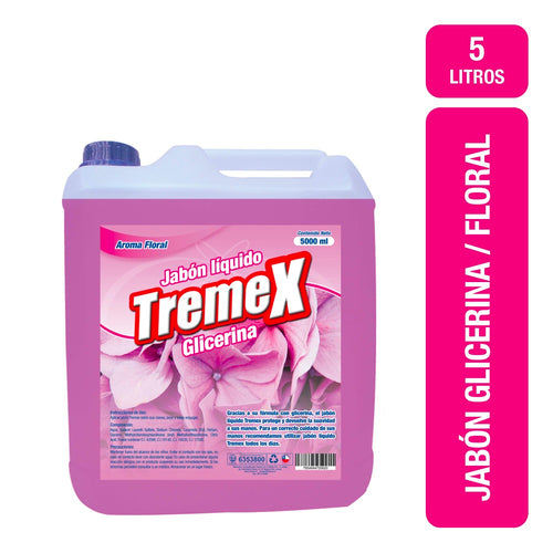 Jabón Líquido Con Glicerina Floral 5 Lt