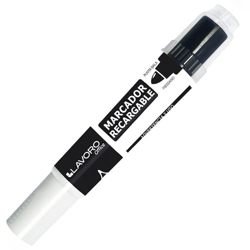 Marcador Pizarra Recargable Punta Redonda Negro