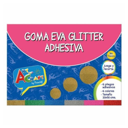 Carpeta Con Goma Eva 20 X 30 Cm 6 Hojas 6 Colores