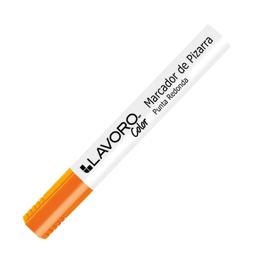 Marcador Pizarra Punta Redonda Desechable Naranja