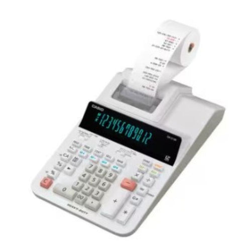 Calculadora Contable 12 Digitos Dr10R Con Cable Blanca