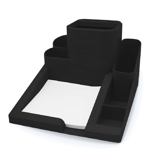 Porta Lapiz Y Taco Escritorio Plastico Negro