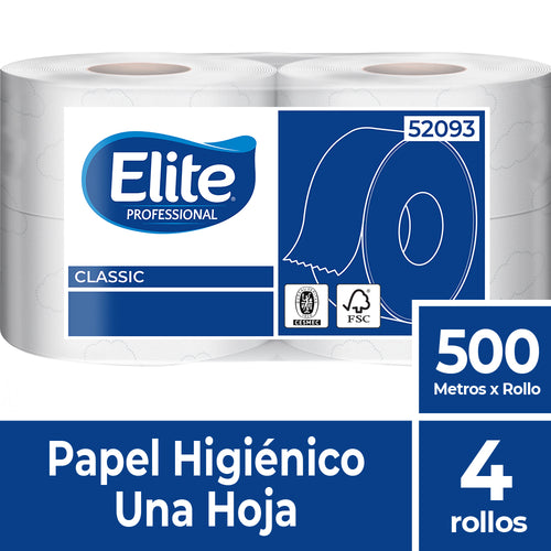 Papel Higiénico Classic 500 Mt X 4 Rollos