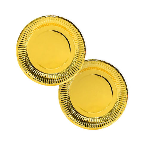 Plato 7 Carton Dorado Metallic X7 FIESTAMANIA