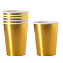 Vaso Carton 7 Oz Dorado Metallico X7 FIESTAMANIA