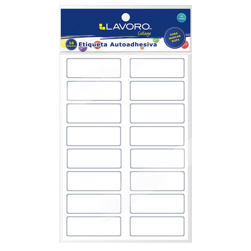 Etiqueta Para Marcar Ropa De 63X23Mm 16 Unidades
