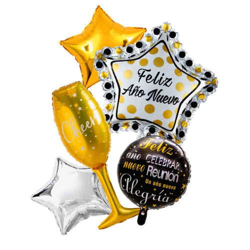 Set 5 Globo Feliz Año Nuevo X 1 Un