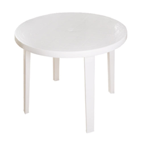 Mesa Valencia Redonda Blanca 90Cm Diametro WENCO 