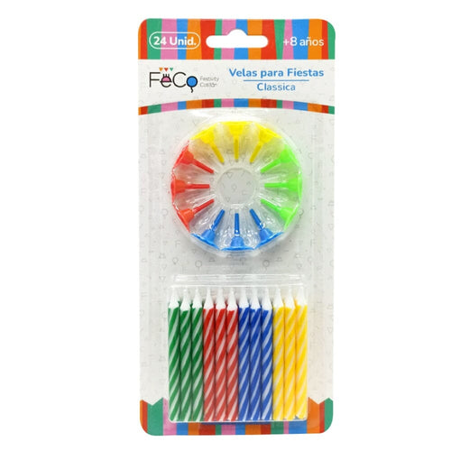 Vela Classica X 24 Piezas FECO