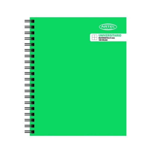 Cuaderno Universitario Colores 5 Mm 100 Hojas ARTEL