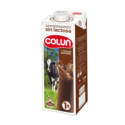 Leche Semi Descremada Sin Lactosa De Chocolate 1 Litro Tapa