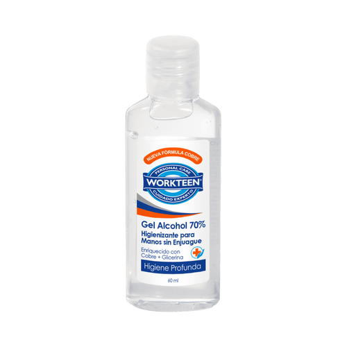 Alcohol Gel Con Cobre 60 Ml WORKTEEN