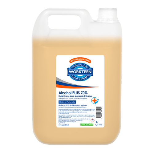 Alcohol Gel Con Cobre Bidon 5 Lt WORKTEEN