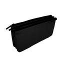 Estuche Liso Con 3 Cierres Negro 21.5X11.5X3