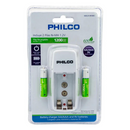 Cargador De Pilas Recargables  AA/AAA/9V +2 Pilas AAA