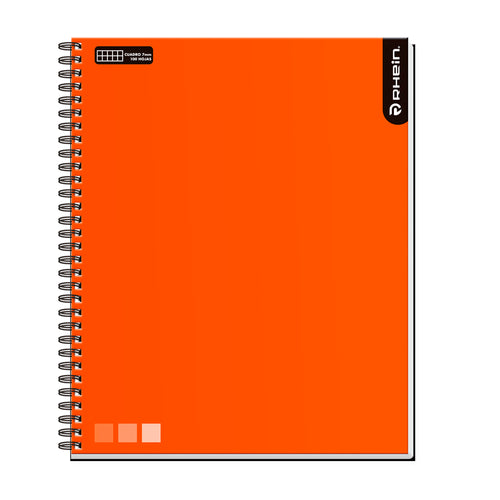 Cuaderno Universitario Matemática 7 Mm 100 Hojas Naranjo