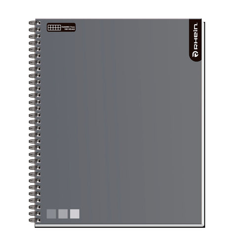 Cuaderno Universitario Matemática 7 Mm Gris 100 Hojas