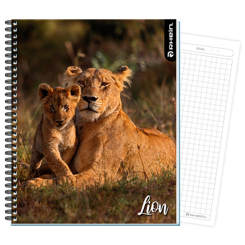Cuaderno Universitario Wild Life 7Mm Lion 100 Hojas