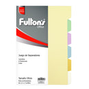 Separador Oficio 6 Divisiones Cartulina Colores