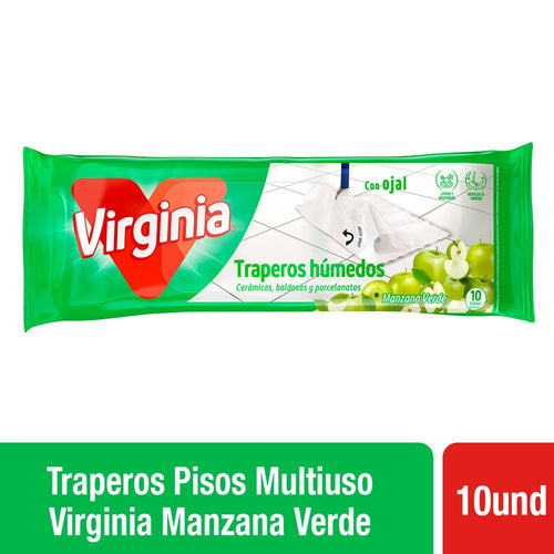 Trapero Húmedo Pisos Multiuso Manzana Verde 10 Un