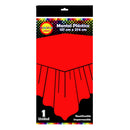Mantel Plástico Reutilizable Rojo 137X274 Cm